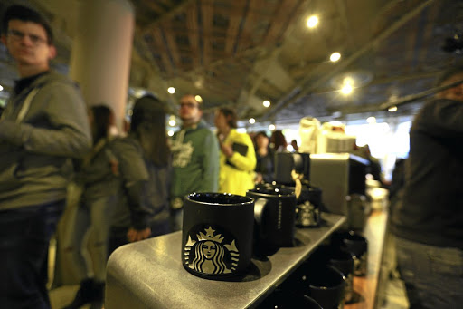 People queue for refreshments