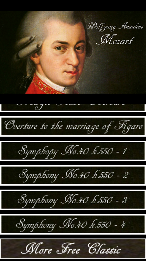 Моцарт симфония — приложение на Android