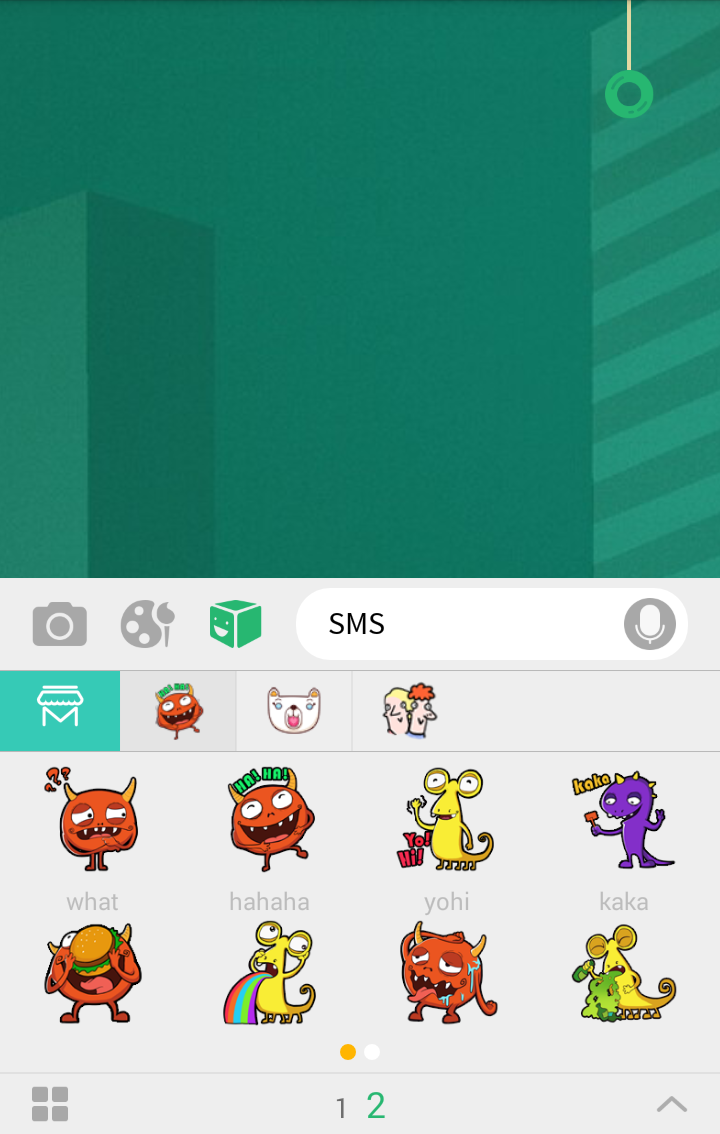 Android application MojiSMS Sticker Extension screenshort