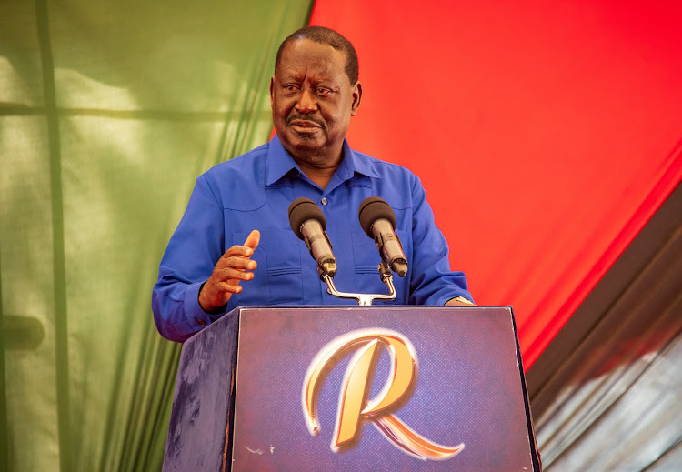 Opposition leader Raila Odinga. On Wednesday alleged that the botched KCPE results was as a result of a tender wars in the Ministry of Education.