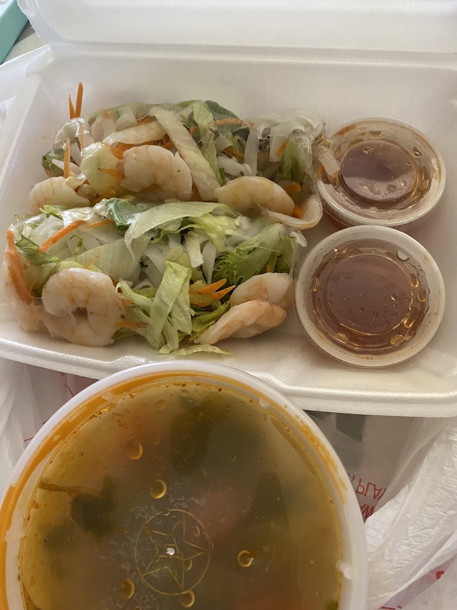 Fresh rolls- busted and Tom Yum soul