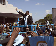 Malawi's President Peter Mutharika of the Democratic Progressive Party waves to supporters after he was sworn in in Blantyre. Photo: REUTERS