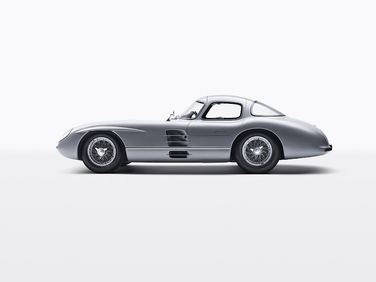 A 1955 Mercedes-Benz 300 SLR Uhlenhaut Coupé sold for €135m (roughly R2.4bn) at a secret auction in Germany on May 5.