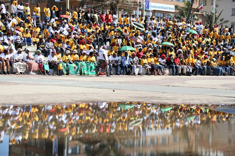 April 16 , 2018 Disgruntled ANC members who met at Durban's South Beach Amphitheatre today to air their grievances about problems in the ANC