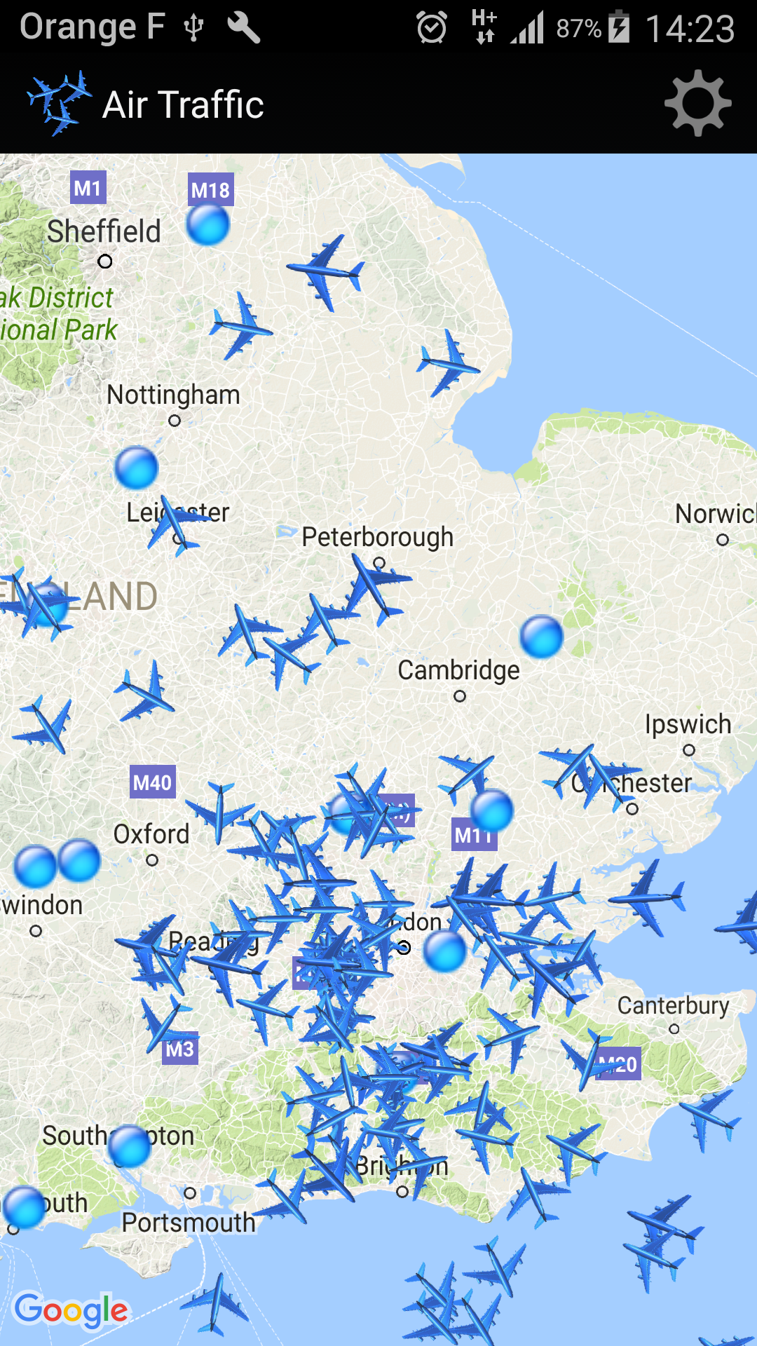 Android application Air Traffic - flight tracker screenshort