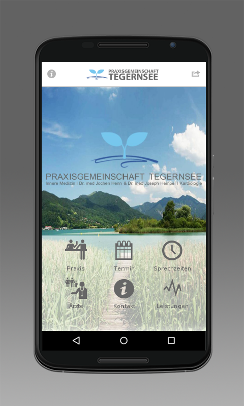 Android application Praxisgemeinschaft Tegernsee screenshort