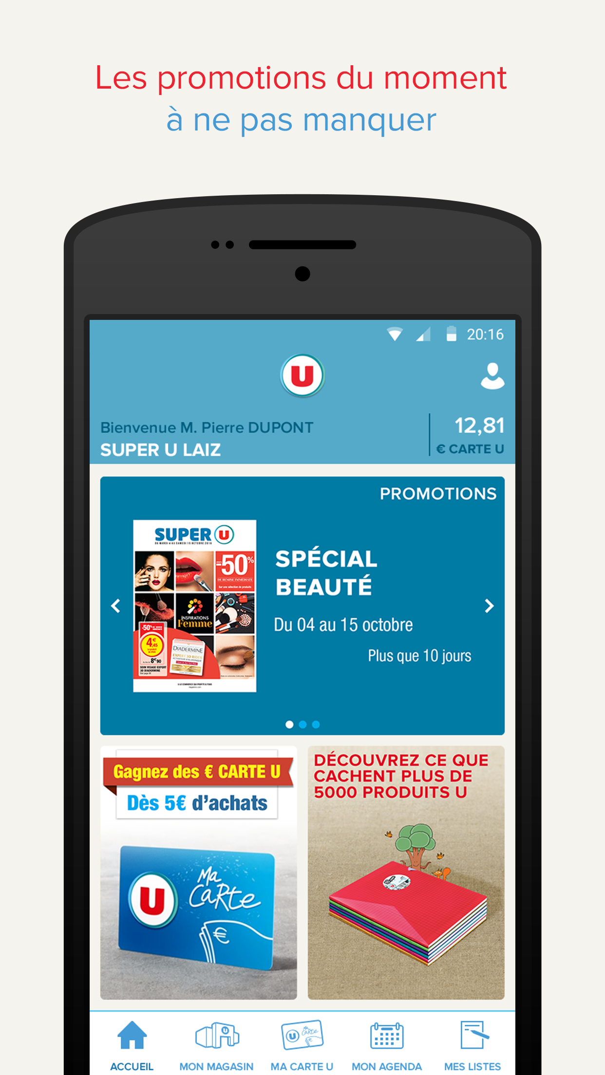 Android application Mon Magasin U : Promos CARTE U screenshort