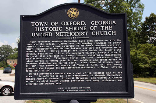 Continued from side 1 Many prominent southern Methodists have been associated with the town and the college. Oxford was the longtime residence of bishop James O. Andrew, whose ownership of his...