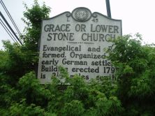 Evangelical and Reformed. Organized by early German settlers. Building erected 1795 is 2 1/2 miles south.Plaque via North Carolina Highway Historical Marker Program, and is used with their...