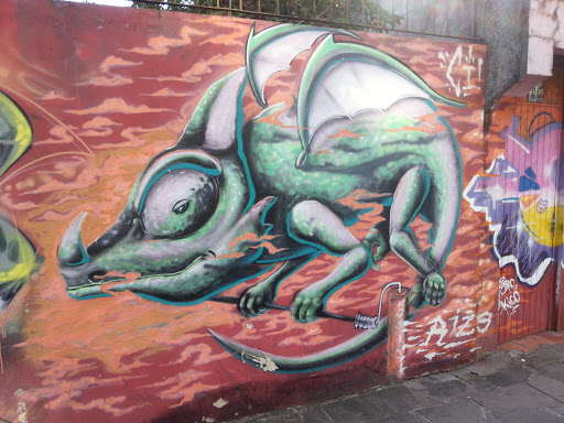 Arte No Muro Iguana Devil