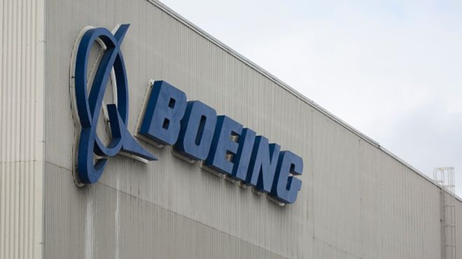 Boeing logo.