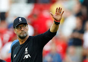 Liverpool manager Jürgen Klopp gestures after the match.  