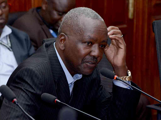 Former KCB driver John Kago when he appeared before the Public Accounts Committee through whose account he received Ksh 60 million from National youth Service on behalf of Josephine Kabura. Photo/Jack Owuor