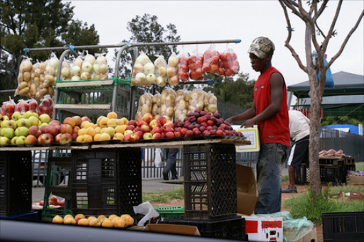 Informal traders in the Johannesburg CBD.