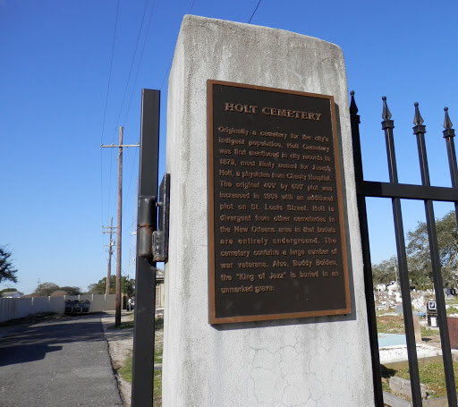 Originally a cemetery for the city's indigent population, Holt Cemetery was first mentioned in city records in 1879, most likely named for Joseph Holt, a physician from Charity Hospital. The...