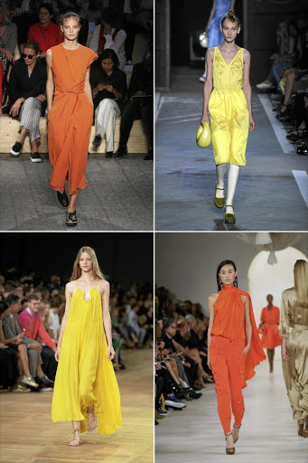 Get the runway look this summer - designers clockwise from top left: Ralph Lauren, Chloé, Sportmax and Marc by Marc Jacobs.