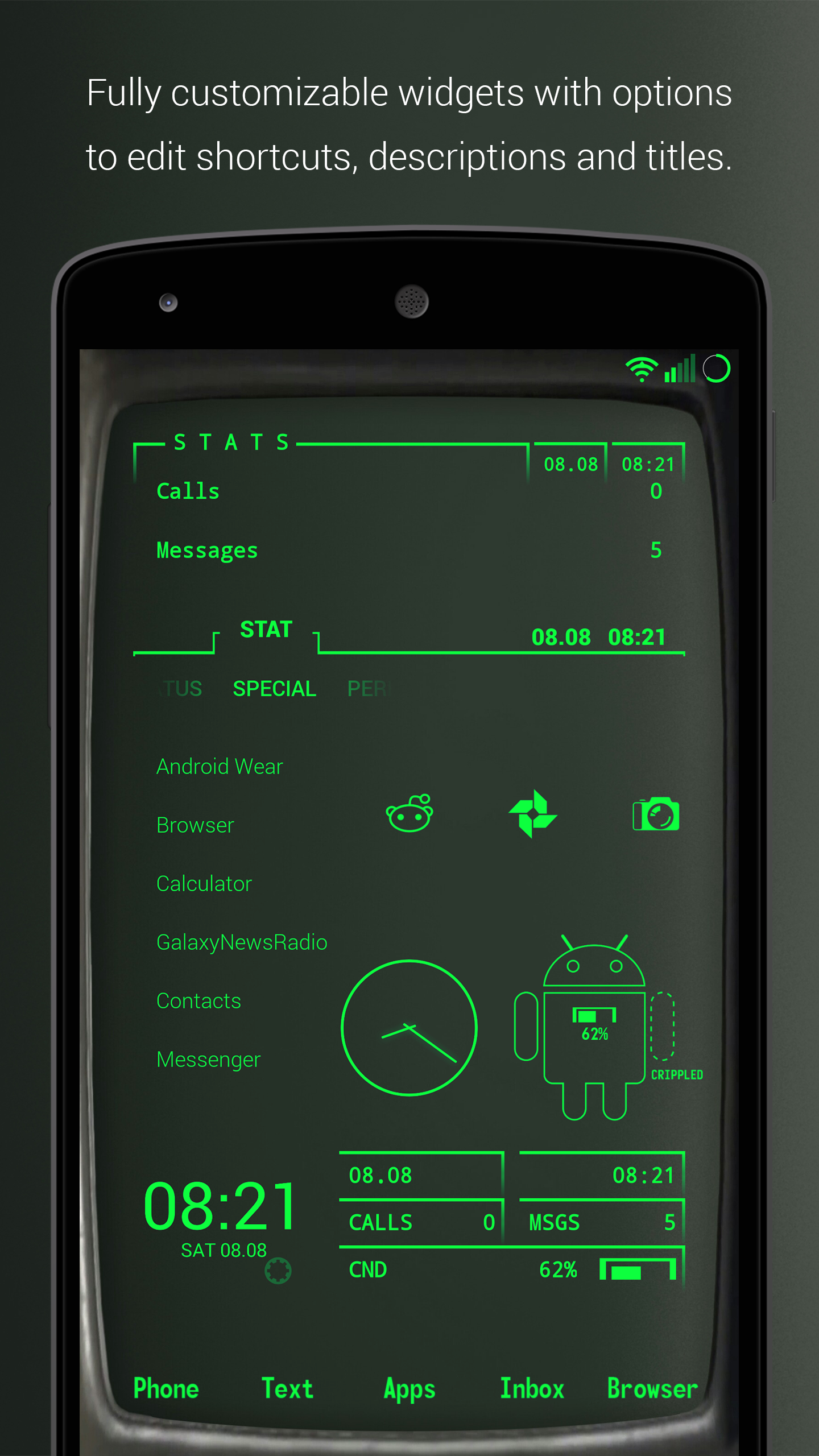 Android application Terminal Green - CRT Theme (Pro Version) screenshort