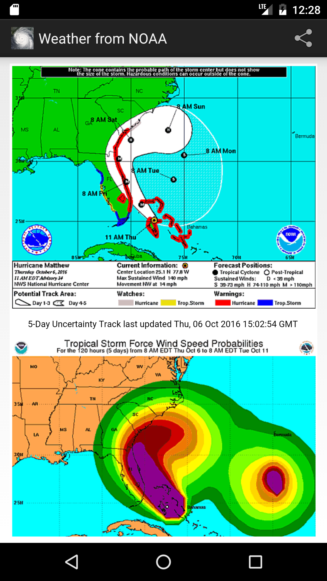 Android application global storms screenshort