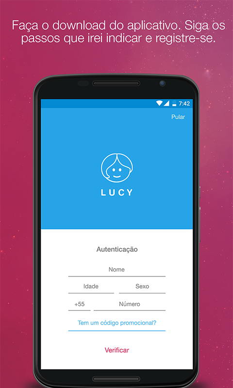 Android application Lucy - Ligar Grátis screenshort