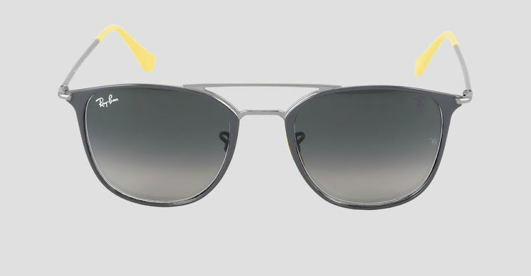 Two great brands meet in this pair of Ferrari-styled Ray Bans.