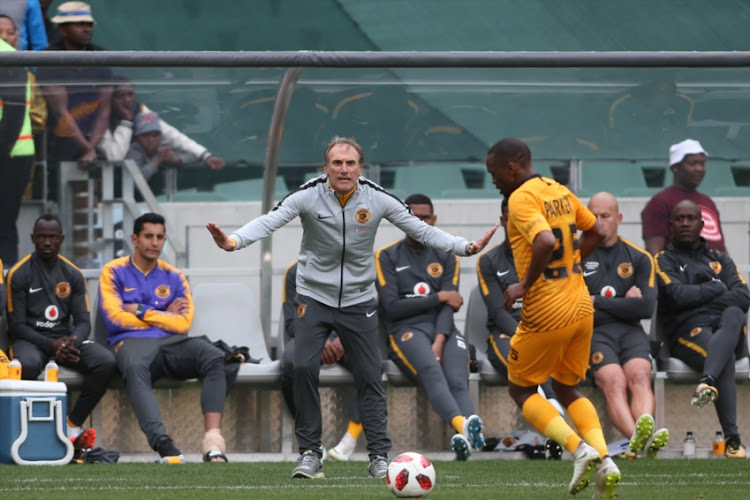 Kaizer Chiefs coach Giovanni Solinas during the Absa Premiership match between Cape Town City FC and Kaizer Chiefs at Cape Town Stadium on September 15, 2018 in Cape Town, South Africa. )