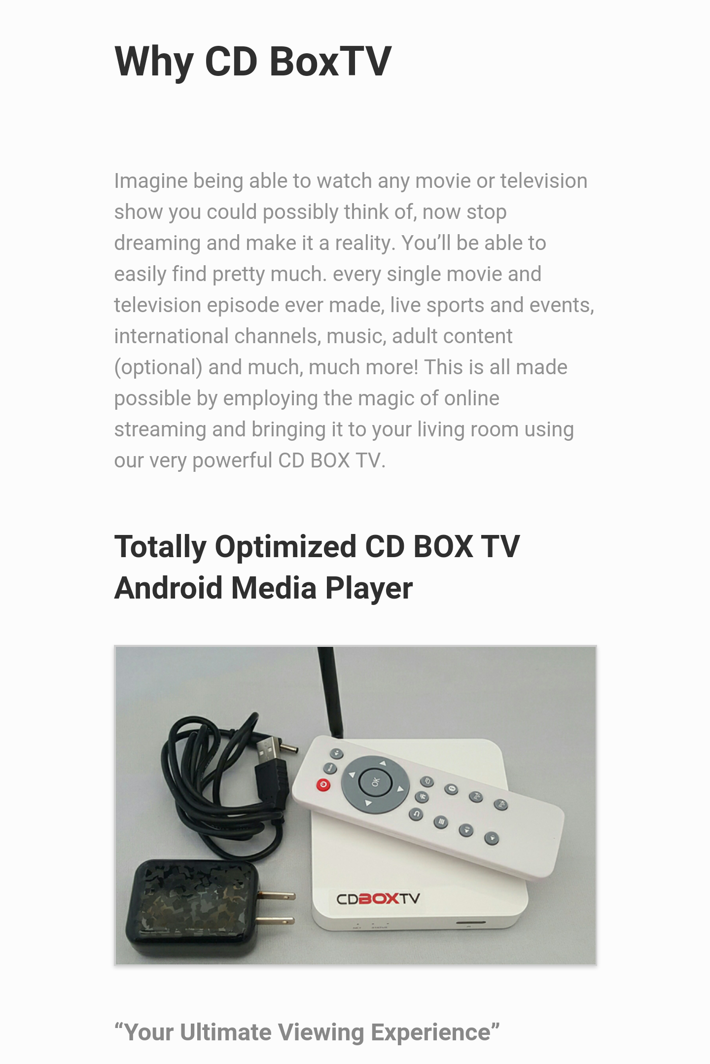 Android application CDBOXTV Unplugged MediaBox screenshort
