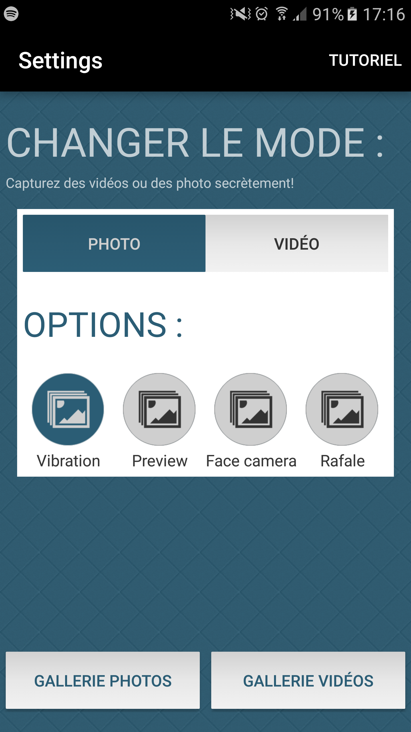 Android application Screen Off Camera screenshort