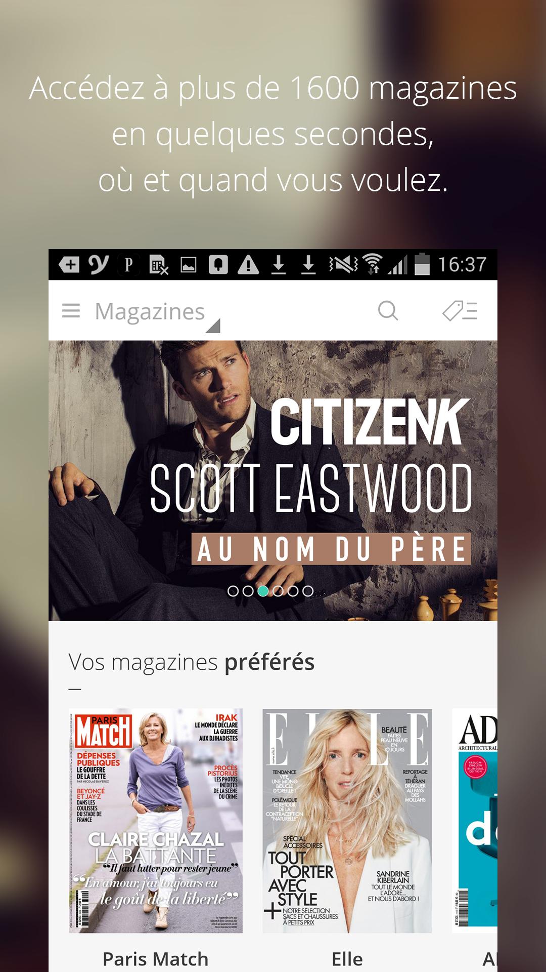 Android application Cafeyn Newspapers & magazines screenshort