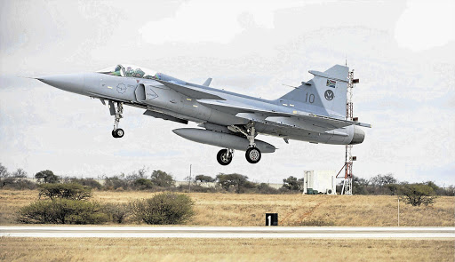 A Gripen fighter plane, part of the package of the controversial arms deal. File photo.