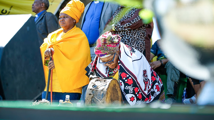 The ANC put traditional healers on stage to plead for a win in the 2024 elections.