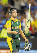 FLIP IT! AB de Villiers after being run out against India at Melbourne Cricket Ground yesterday