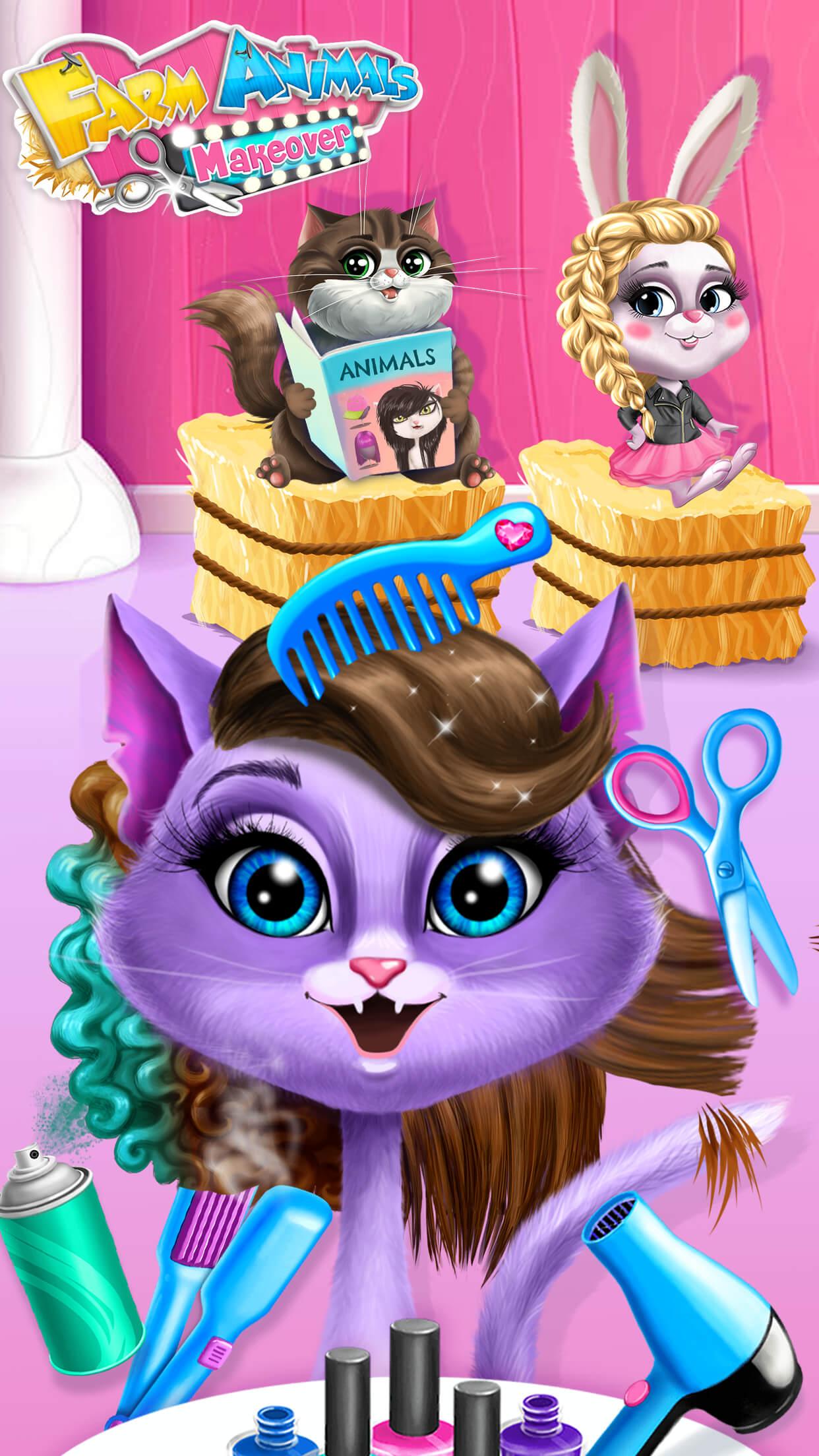 Android application Farm Animals Makeover - Cute Virtual Pet Salon screenshort