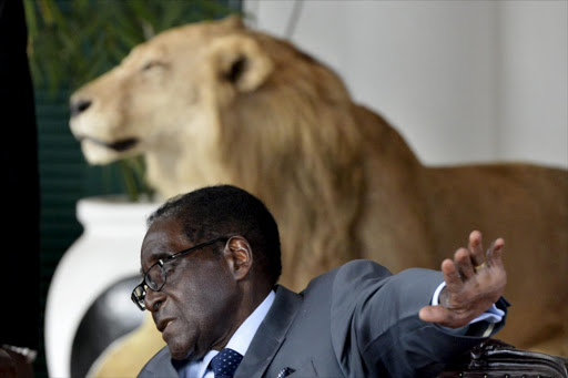 President Robert Mugabe at the State House in Harare, Zimababwe. File photo.