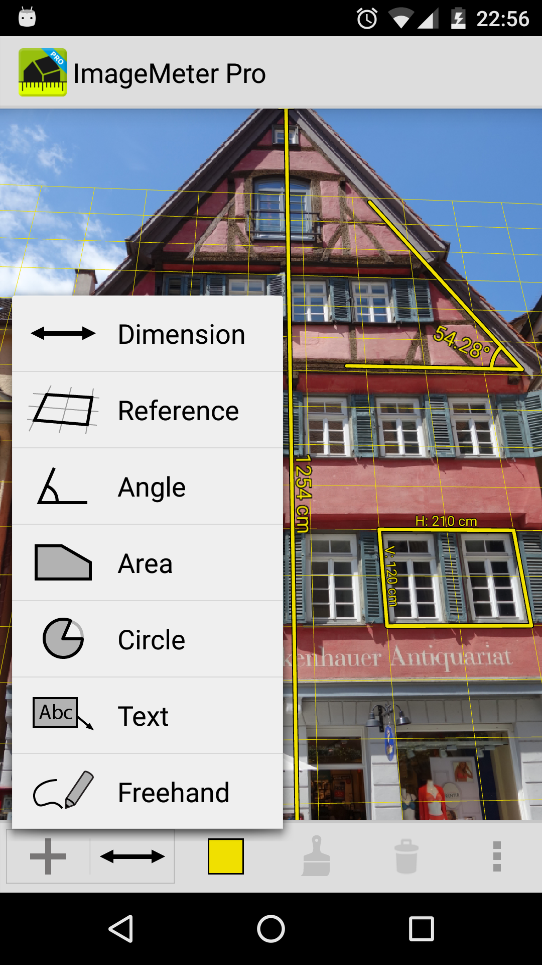 Android application ImageMeter Pro-key screenshort