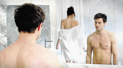 GREY AREA: Stills from the new movie 'Fifty Shades of Grey'