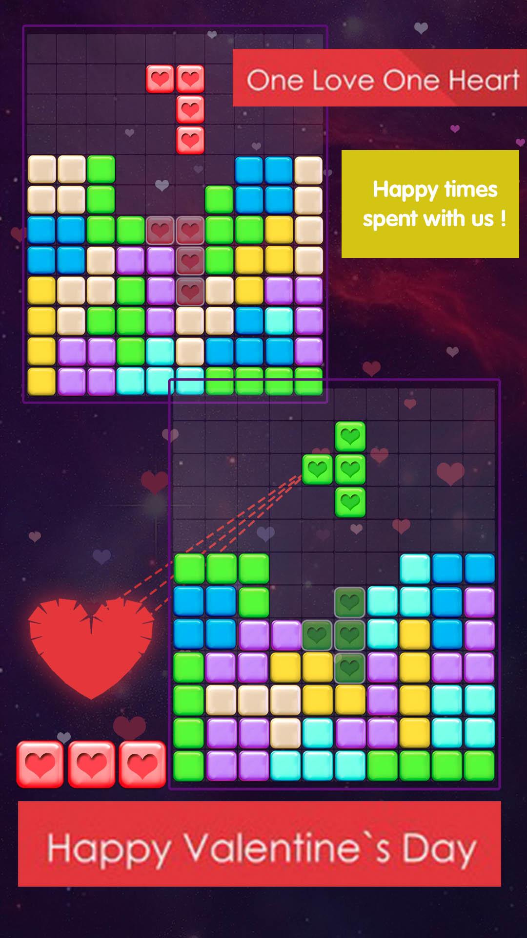 Android application Block Crush Valentine screenshort