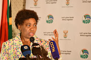 Basic education minister Angie Motshekga, briefing media on the opening of schools for the 2022 academic year.