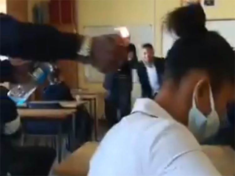 In another bullying incident, a video has emerged of a Belgravia High School girl being taunted and having her hair set alight on Monday.