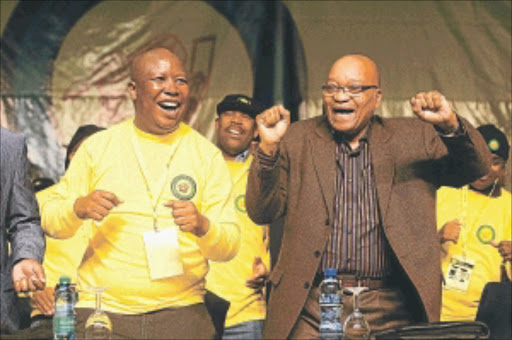 Julius Malema and President Jacob Zuma