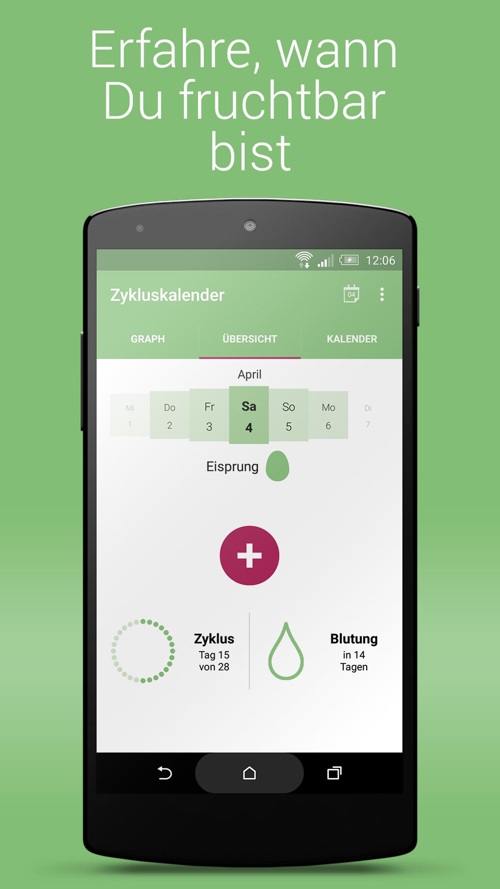 Android application Zykluskalender NetMoms screenshort