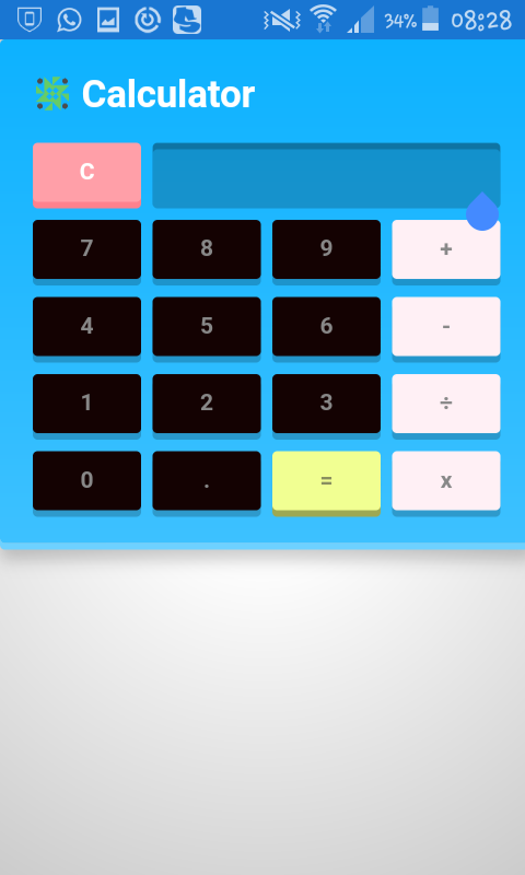 Android application Calculator screenshort