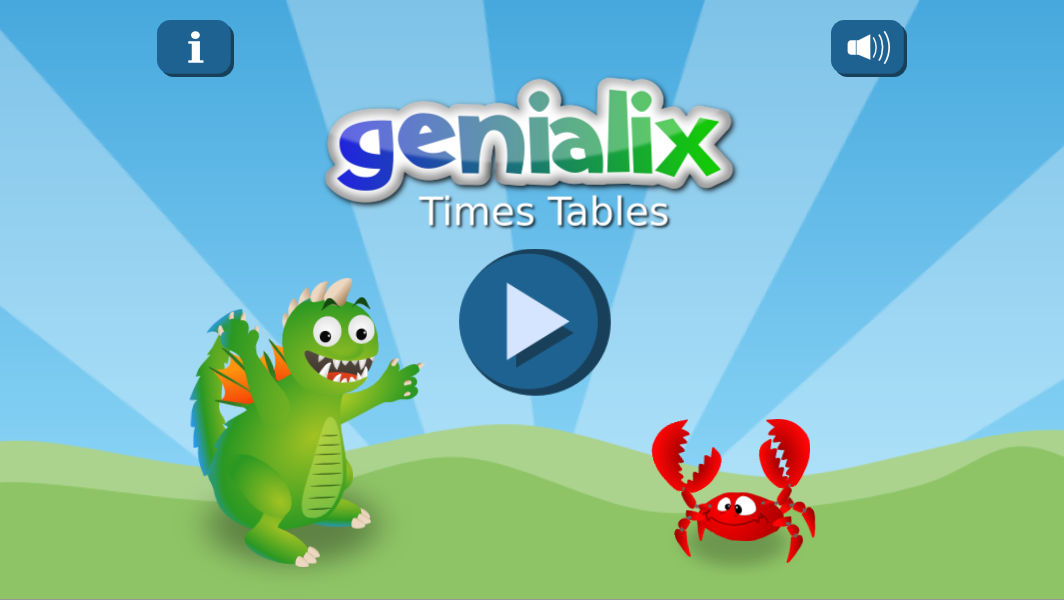 Android application genialix Times Tables screenshort