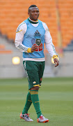 Bafana Bafana player Kagisho Dikgacoi during training at Soccer City Stadium. Pic: Sydney Seshibedi. 26/05/2010. © The Times