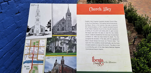 Frédéric Henri Duperier originally donated Church Alley to the City of New lberia. The Duperier family lived across the Bayou Teche in the mansion that was to become Mt. Carmel Academy. In 1837,...