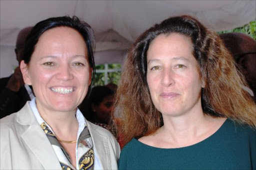 Belgium ambassador Roxane de Bilderling with curator Samantha Ripa di Meana.