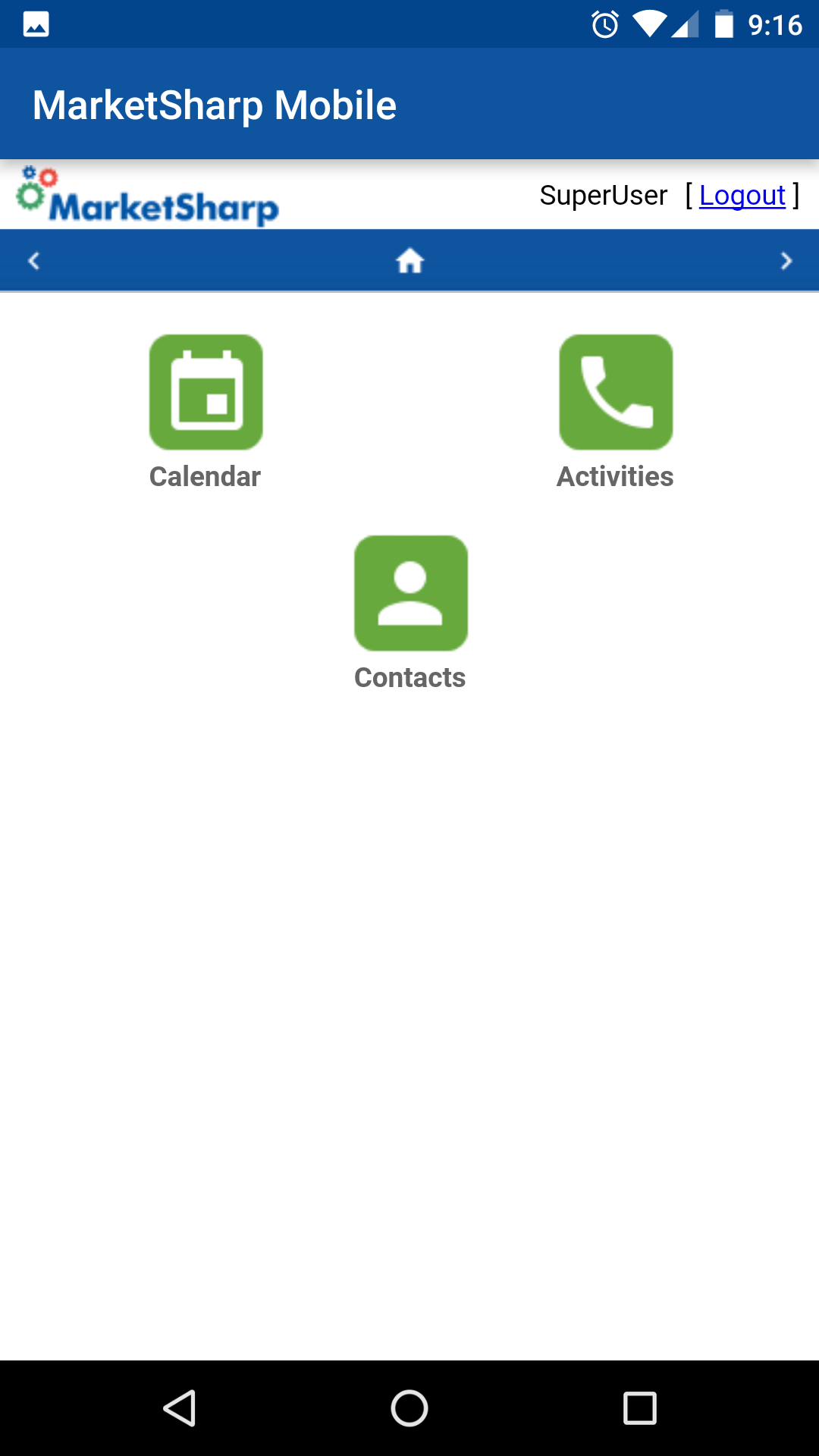Android application MarketSharp Mobile screenshort