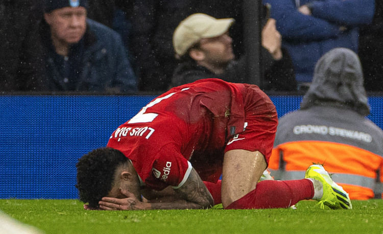 Liverpool's Luis Diaz reacts after missing a chance in a recent match