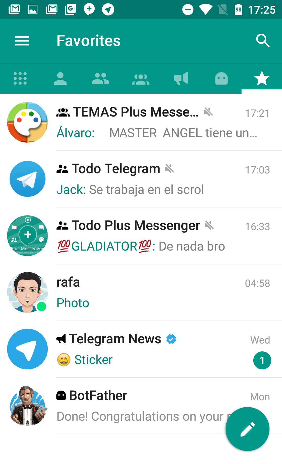 Android application Plus Messenger screenshort