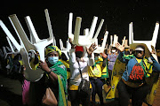 ANC followers at Thokoza Park, Soweto, where the party held its final rally for the local government elections. 