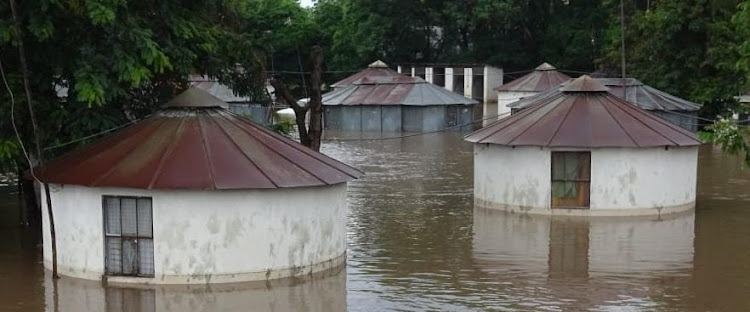 Ahero police station flooded on Sunday, May 5, 2024 after River Nyando broke its banks